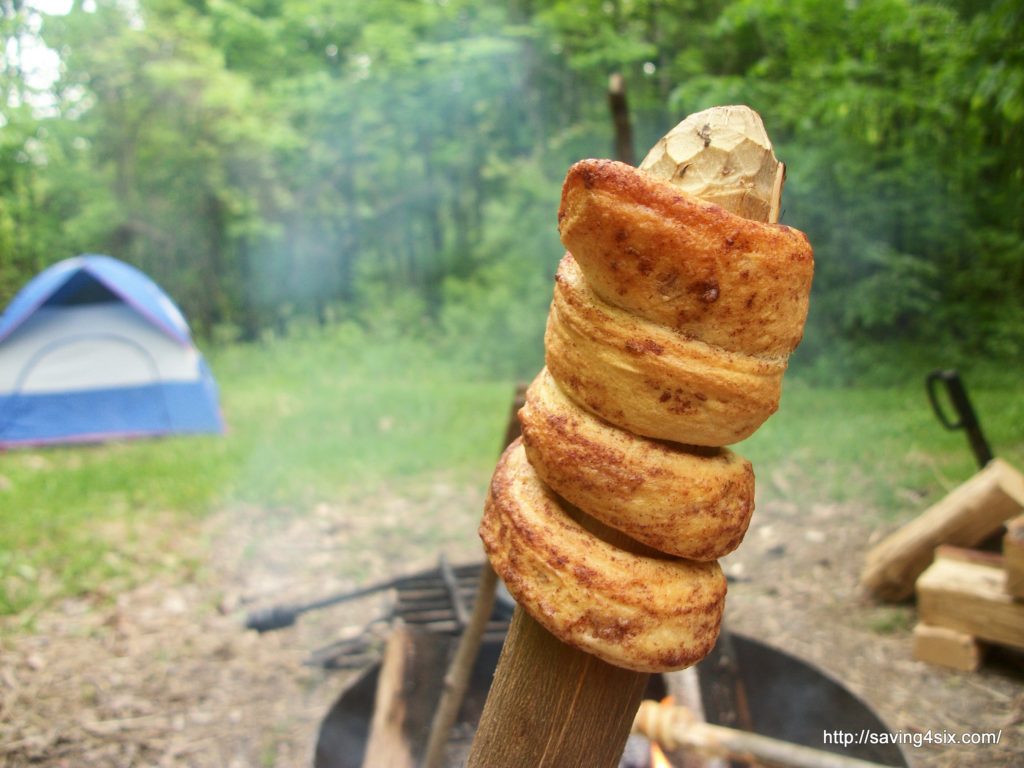 Camping Recipe - Cinnamon Roll on a Stick