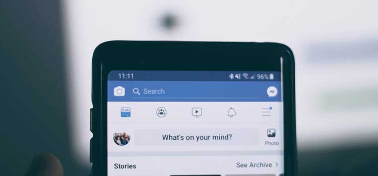 phone with facebook on the browser