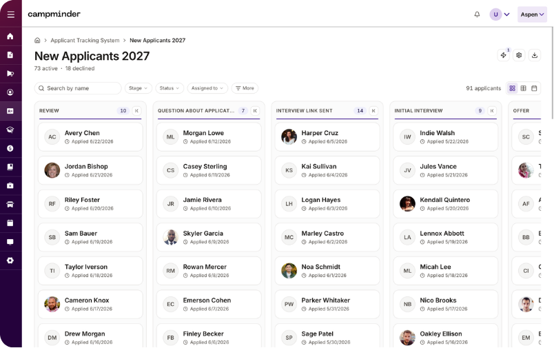 New applicants 2027